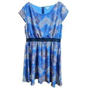 Xhilaration womens juniors cap sleeve midi dress blue plus size xxl periwinkle